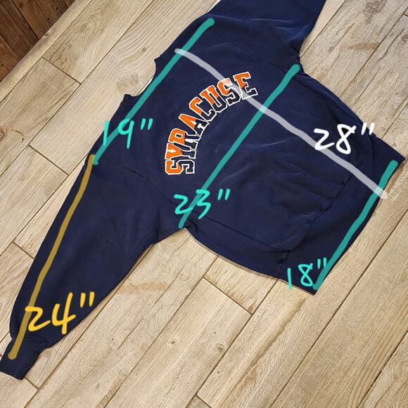 Champion 80s Heavyweight Reverse Weave Syracuse Crew Neck Sweatshirt - Picture 6 of 16